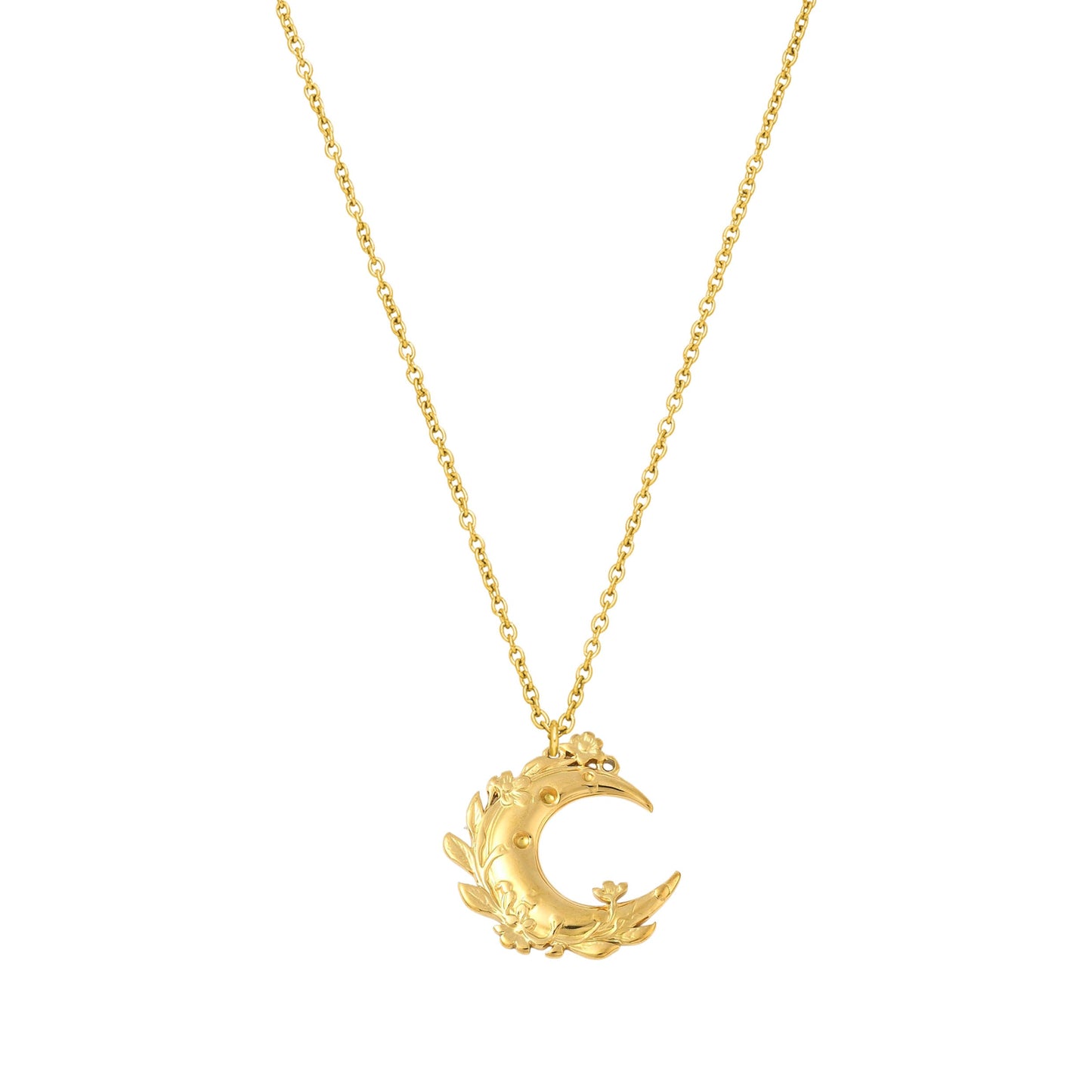 Kette | Edelstahl Floral Moon