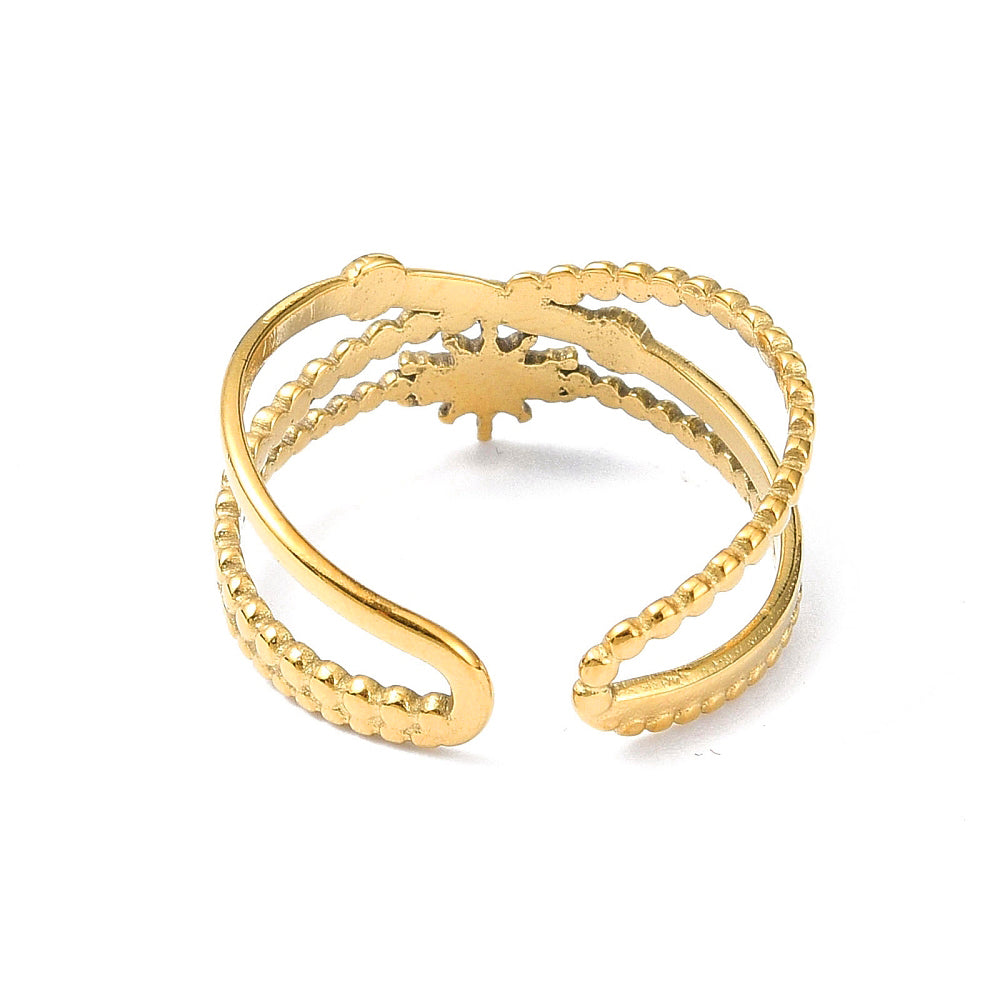 Ring | Edelstahl Crossed Star