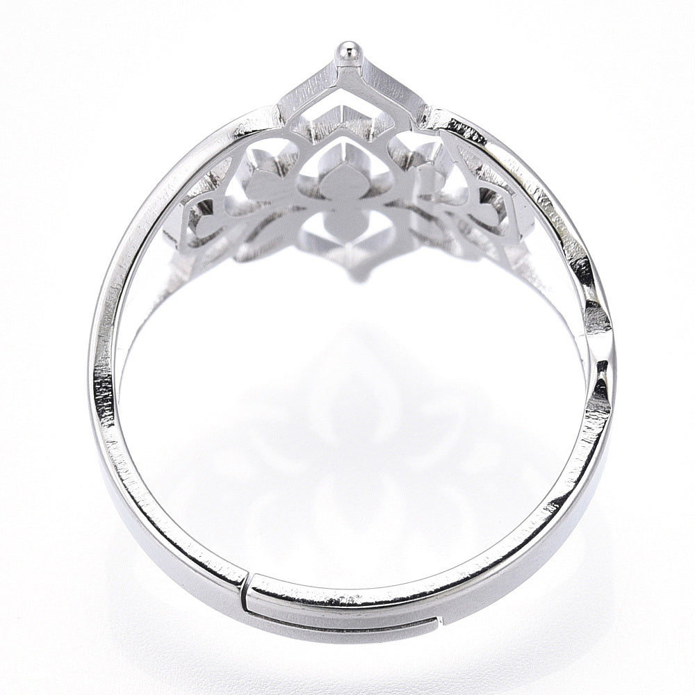 Ring | Edelstahl Lotusblume Groß