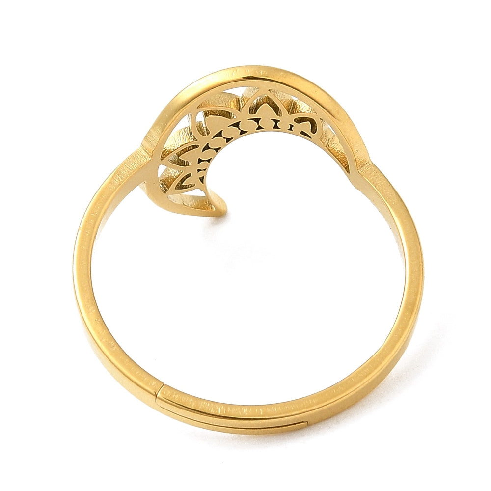 Ring | Edelstahl Mond mit Mandala
