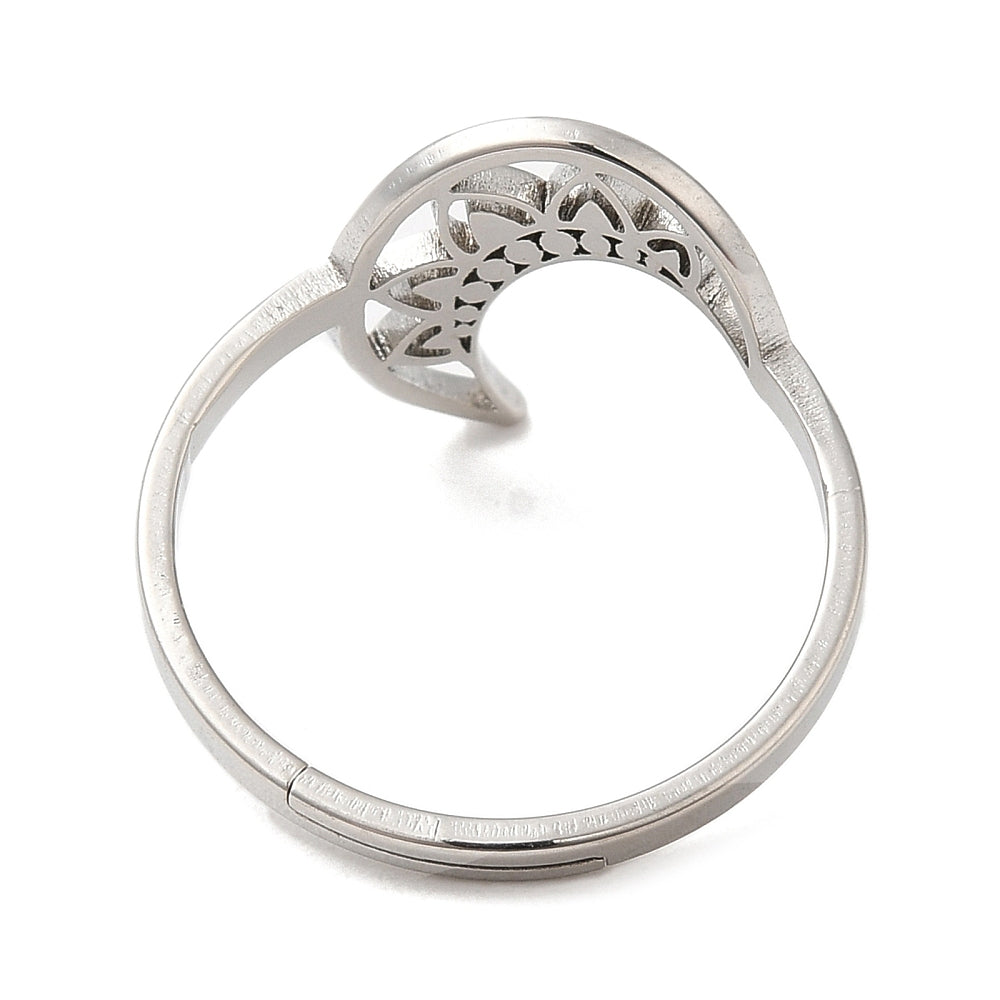 Ring | Edelstahl Mond mit Mandala