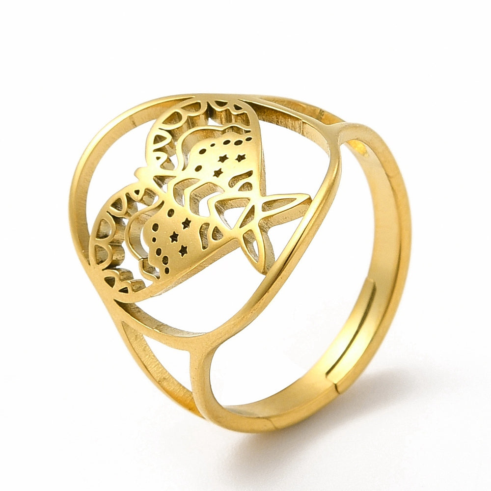 Ring | Edelstahl Stern Motte