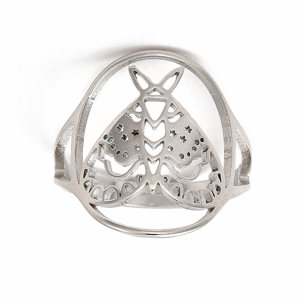 Ring | Edelstahl Stern Motte