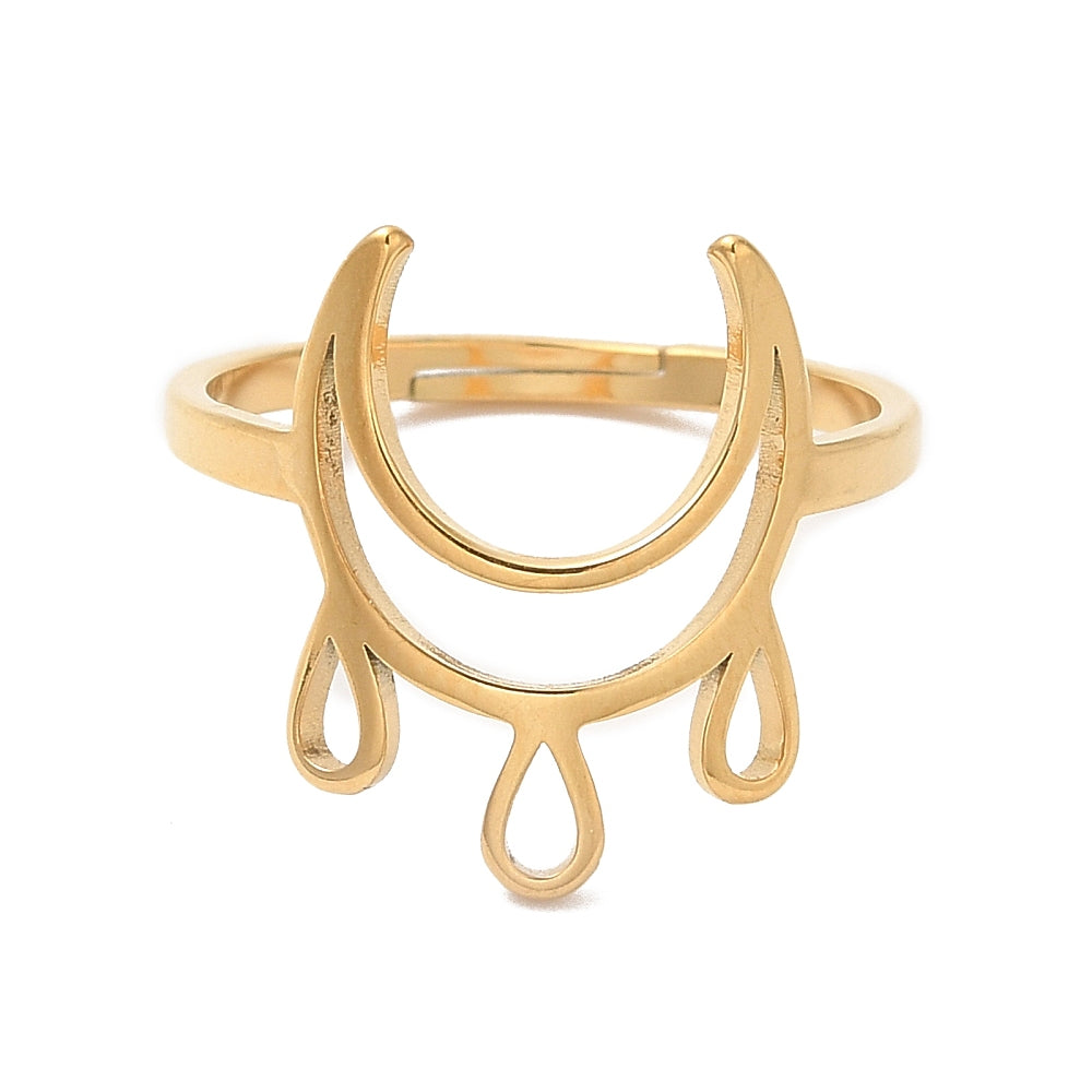 Ring | Edelstahl Weinender Mond