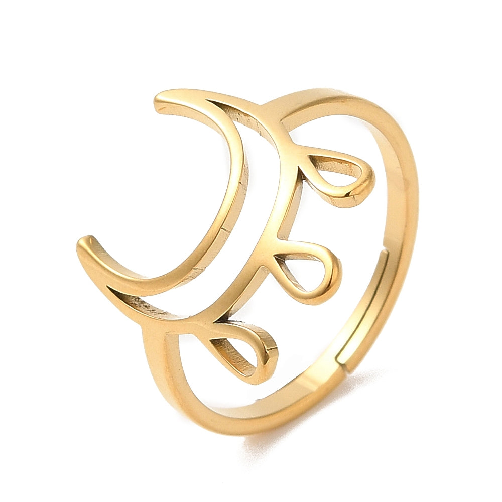 Ring | Edelstahl Weinender Mond