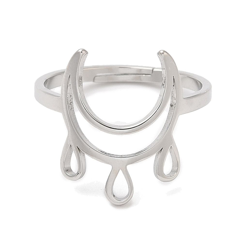Ring | Edelstahl Weinender Mond