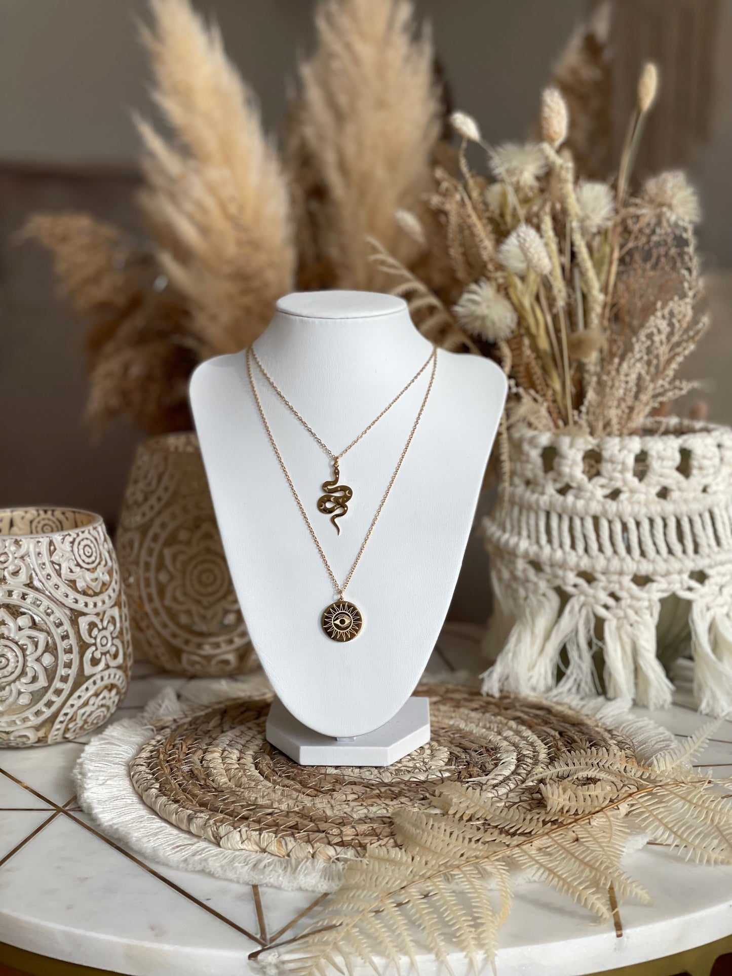 Kette | Edelstahl Boho Auge