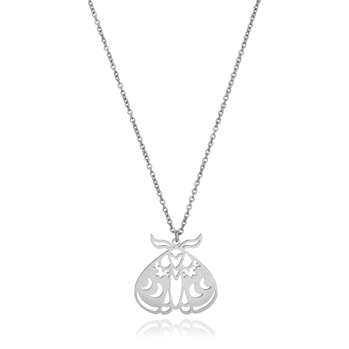 Kette | Edelstahl Motte Mondphasen