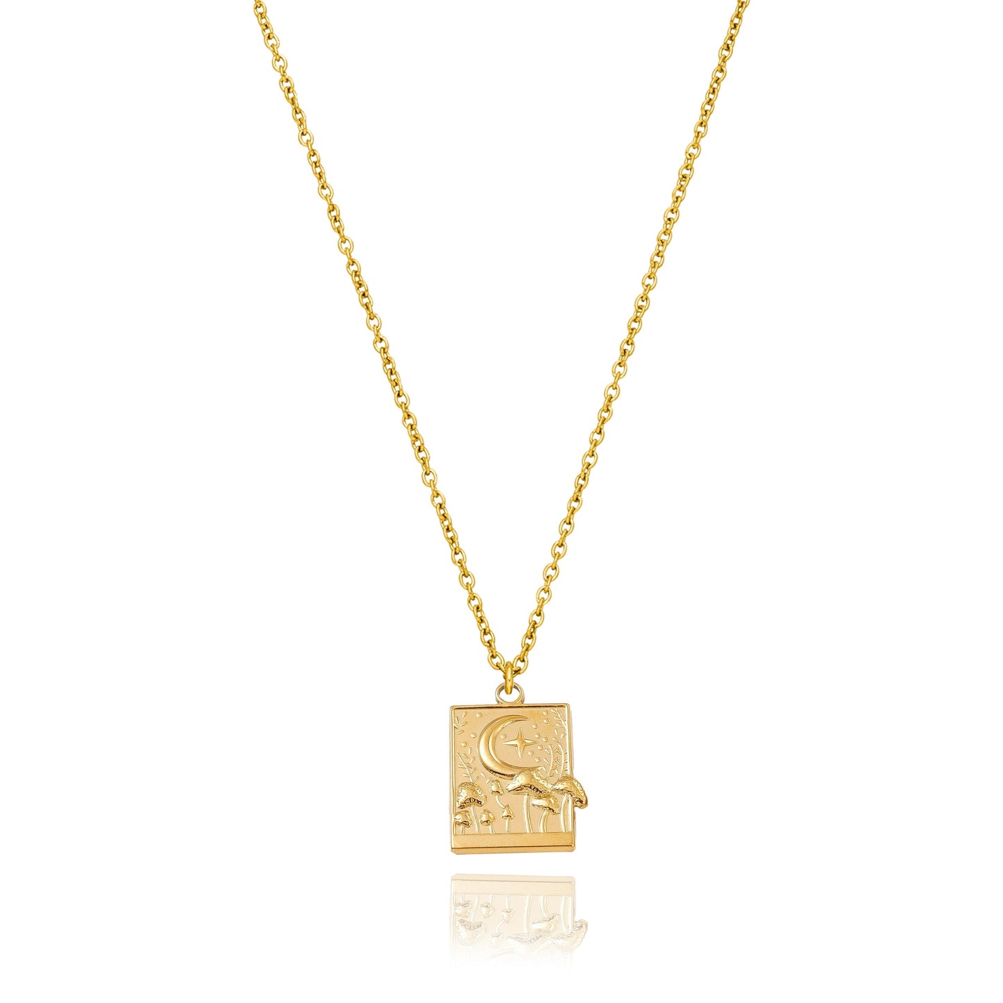 Kette | Edelstahl Pilze & Halbmond