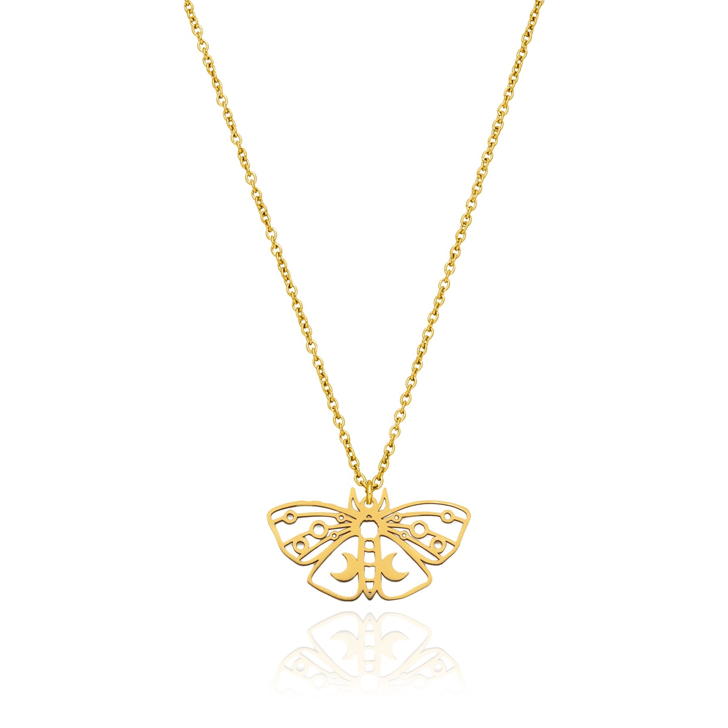 Kette | Edelstahl Mond Motte