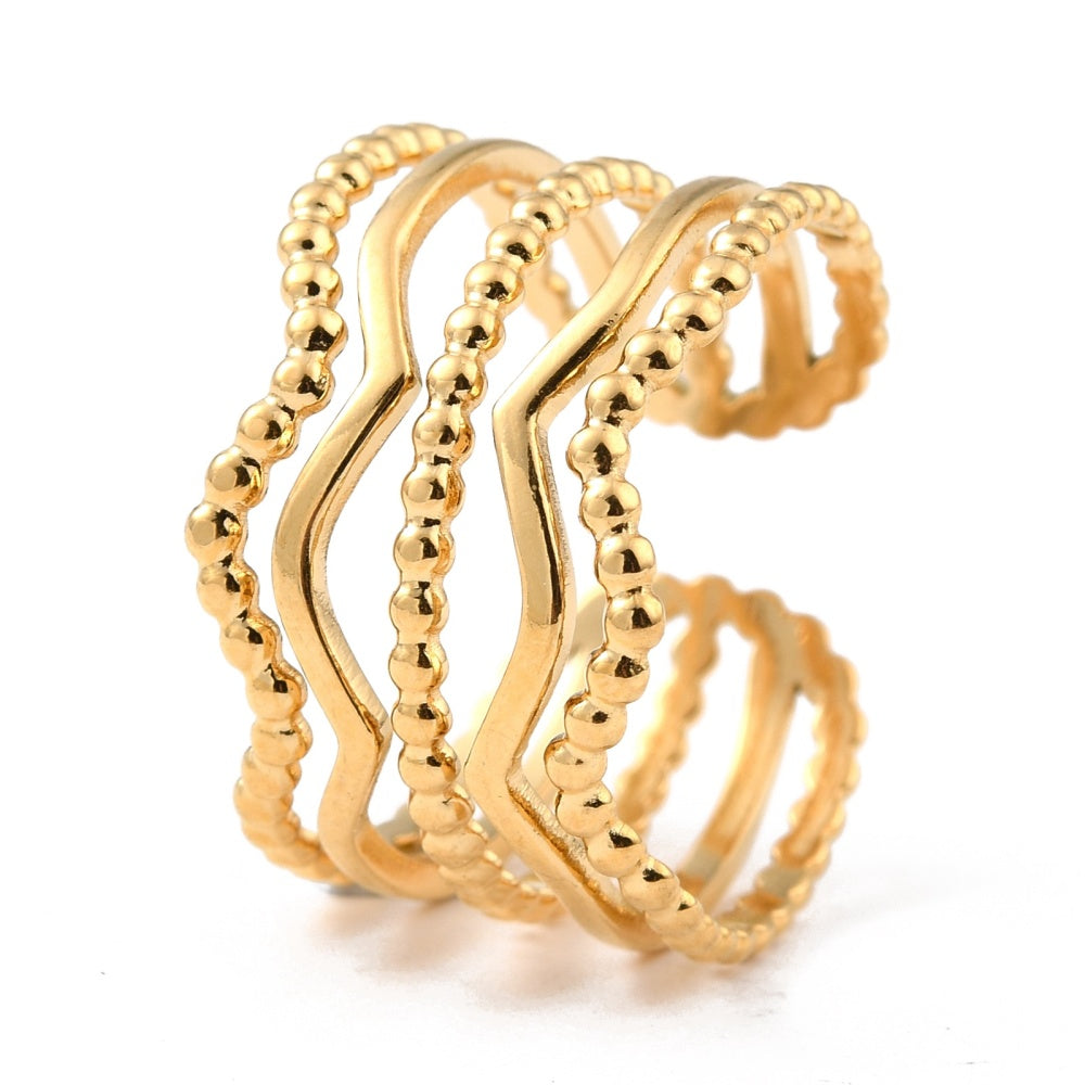 Ring | Edelstahl Boho Waves