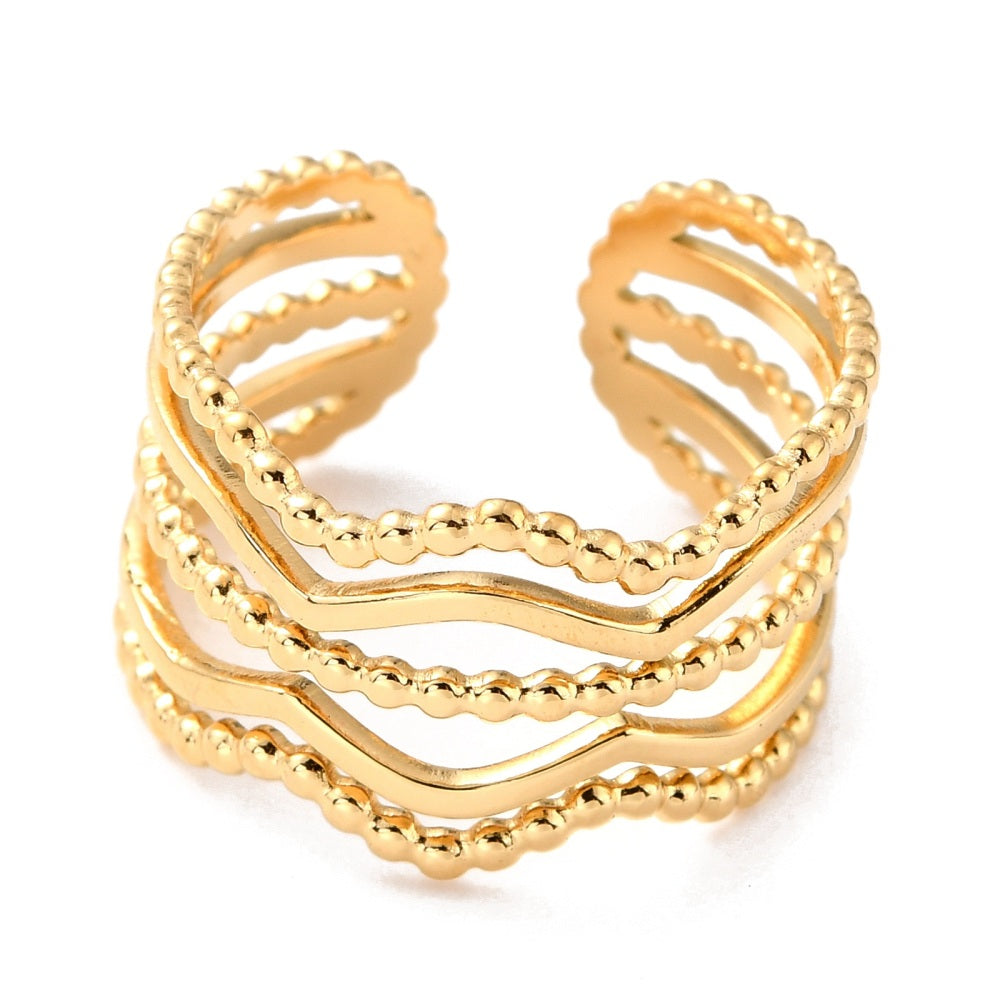 Ring | Edelstahl Boho Waves