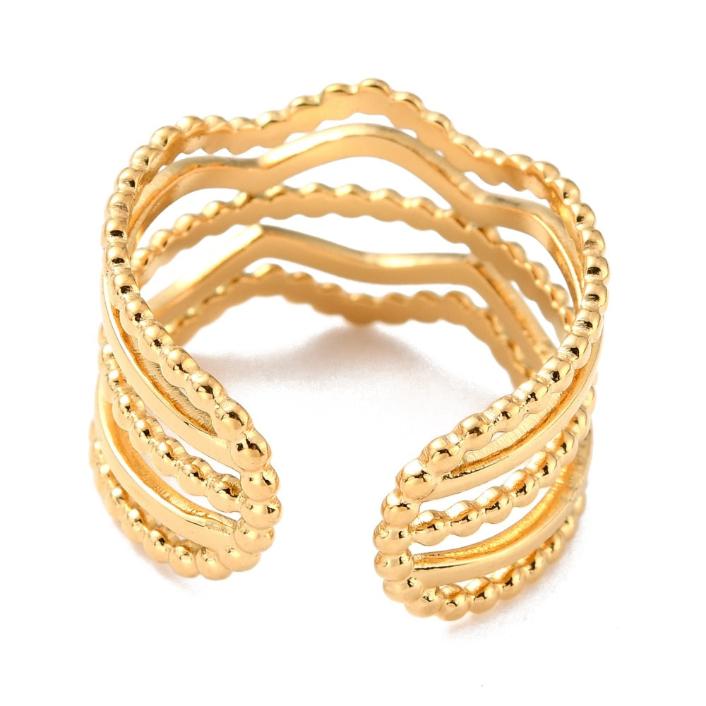 Ring | Edelstahl Boho Waves