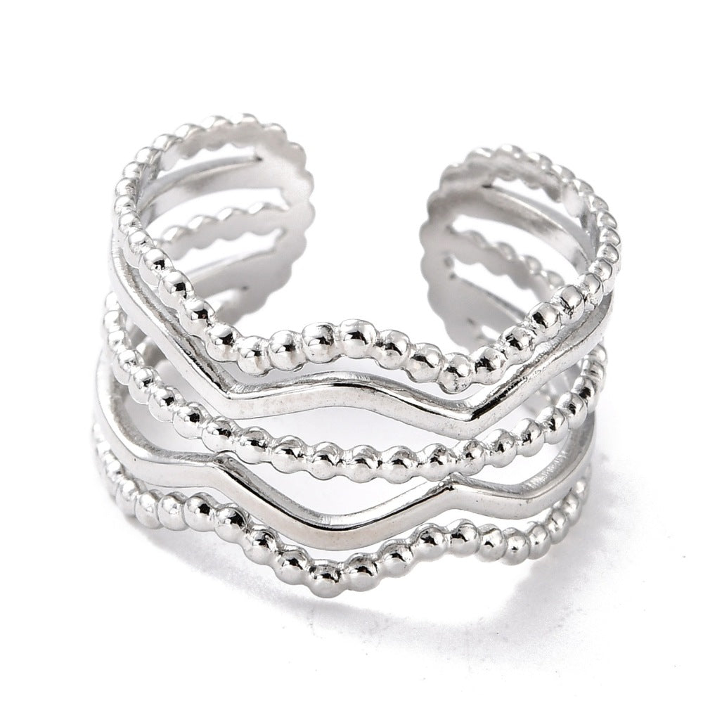 Ring | Edelstahl Boho Waves