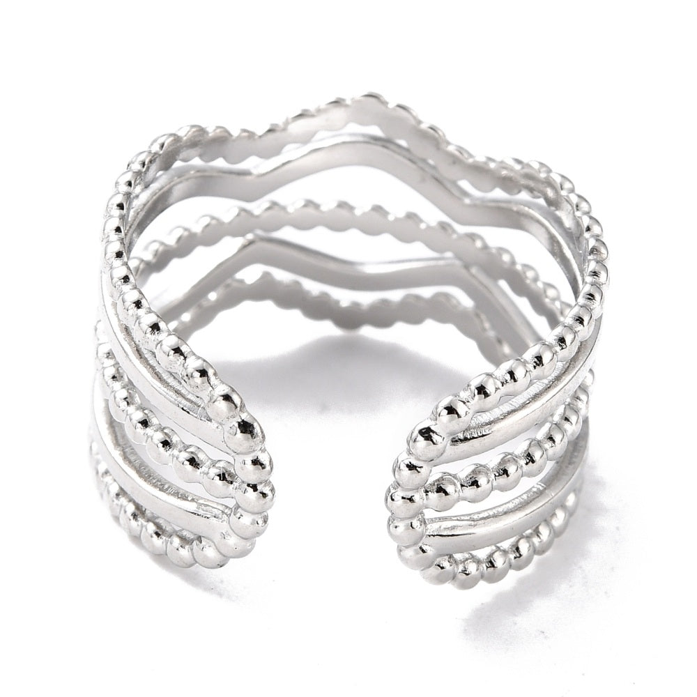 Ring | Edelstahl Boho Waves