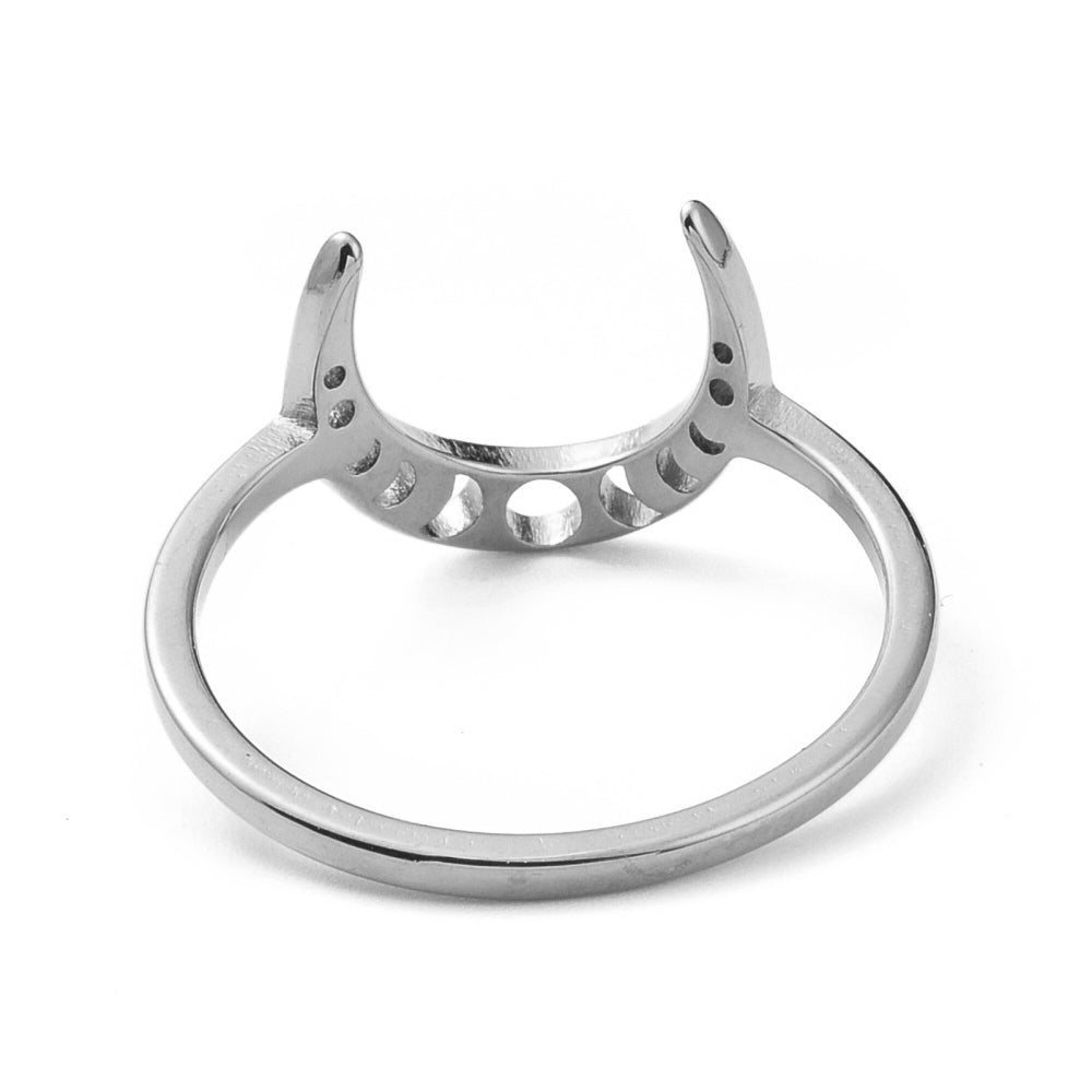 Ring | Edelstahl Crescent Moon