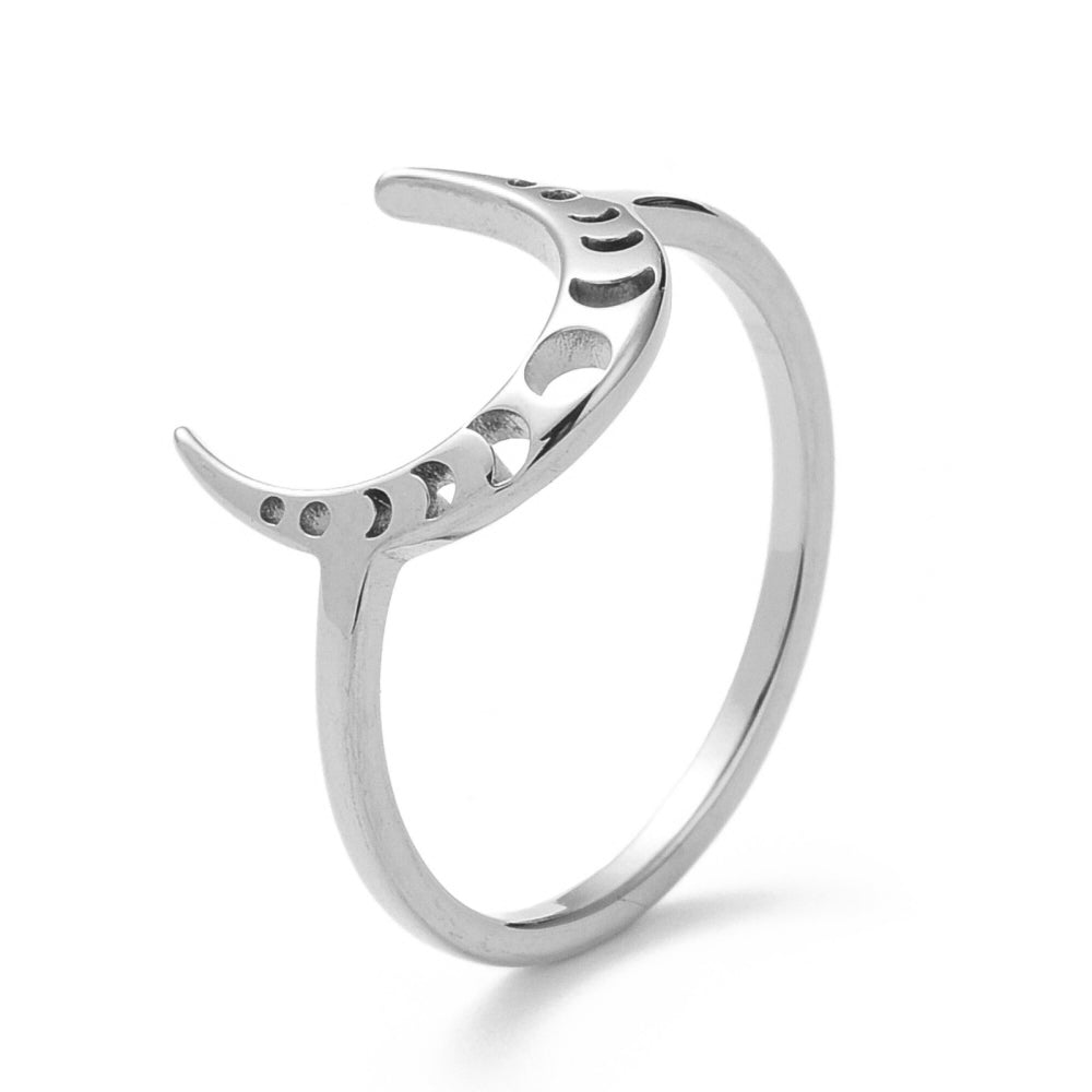 Ring | Edelstahl Crescent Moon
