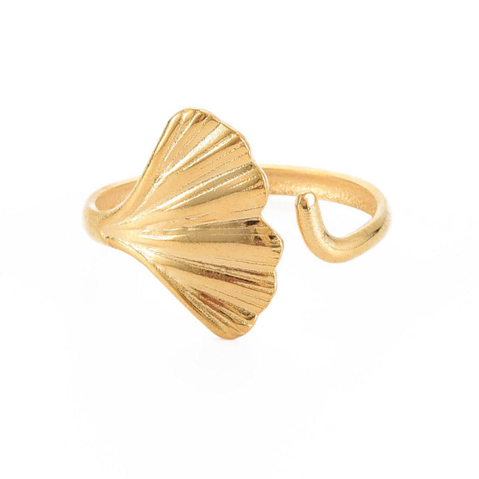Ring | Edelstahl Ginkgo