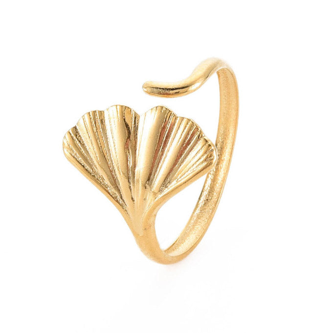 Ring | Edelstahl Ginkgo