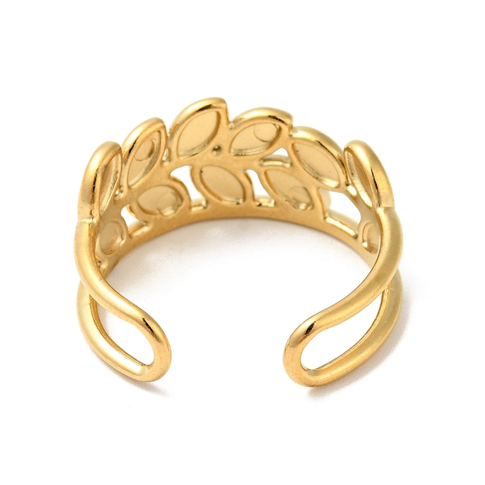 Ring | Edelstahl Golden Leaf