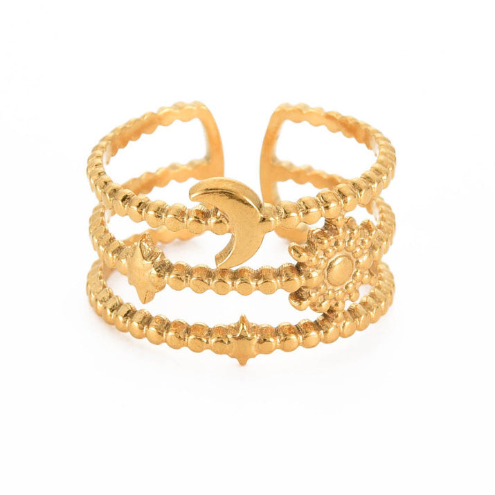 Ring | Edelstahl Moon & Sun