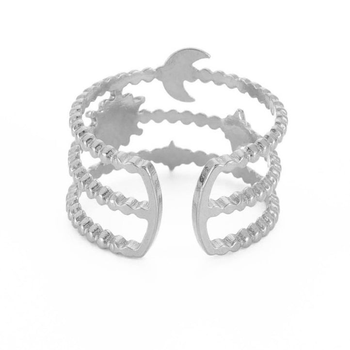 Ring | Edelstahl Moon & Sun
