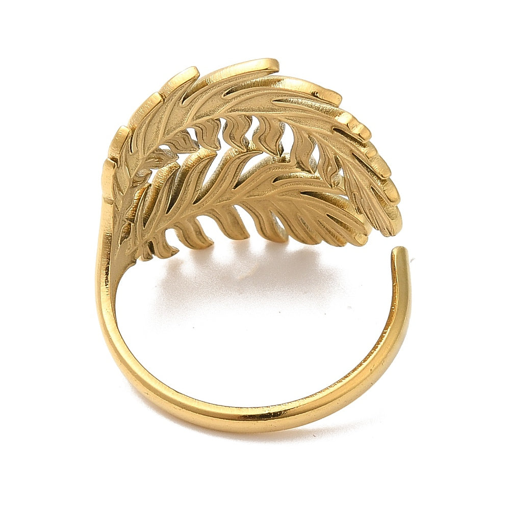 Ring | Edelstahl Palmenblatt