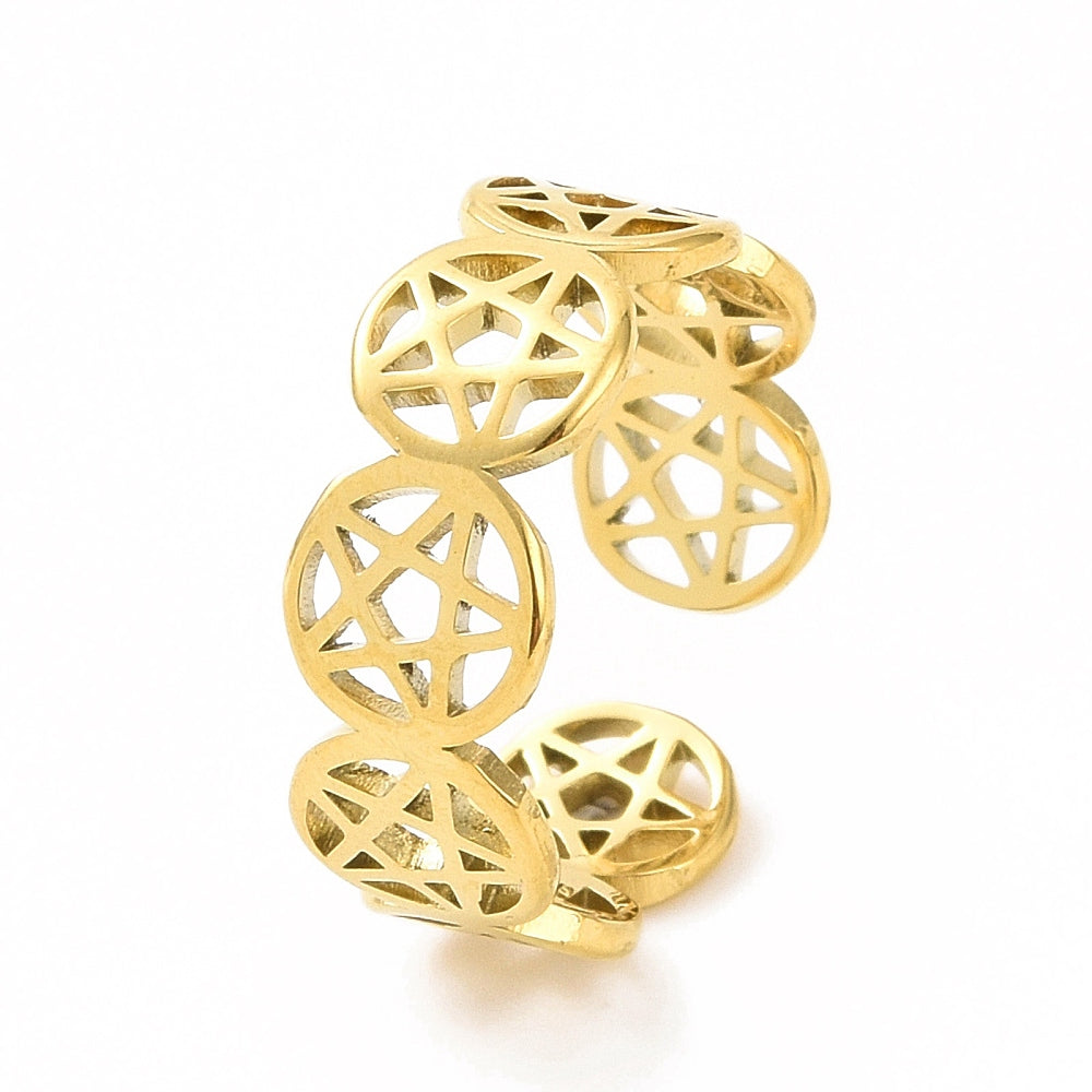 Ring | Edelstahl Pentagramme