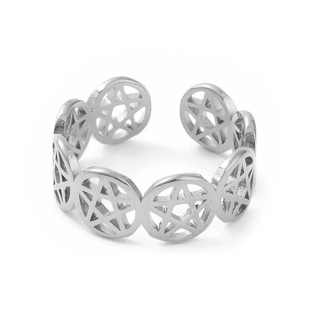 Ring | Edelstahl Pentagramme