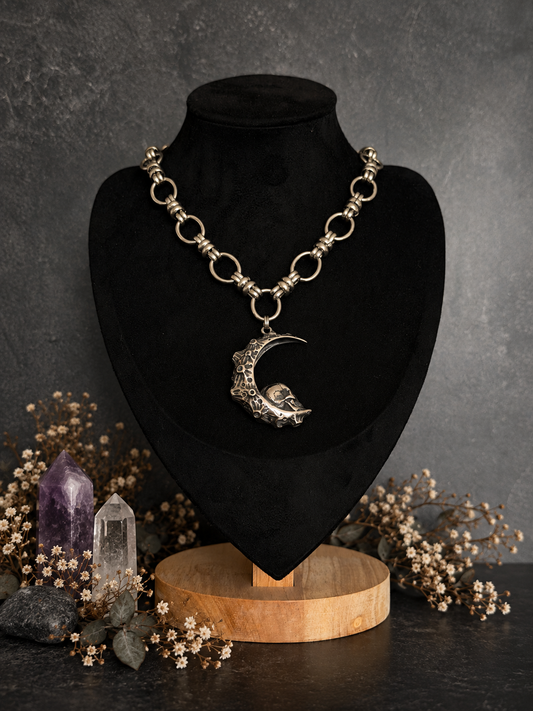 Edelstahl Statement-Kette Dead Moon