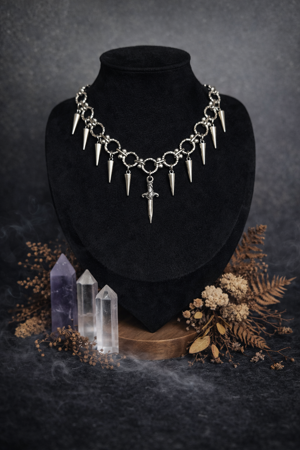 Gothic Dolch Choker Edelstahl