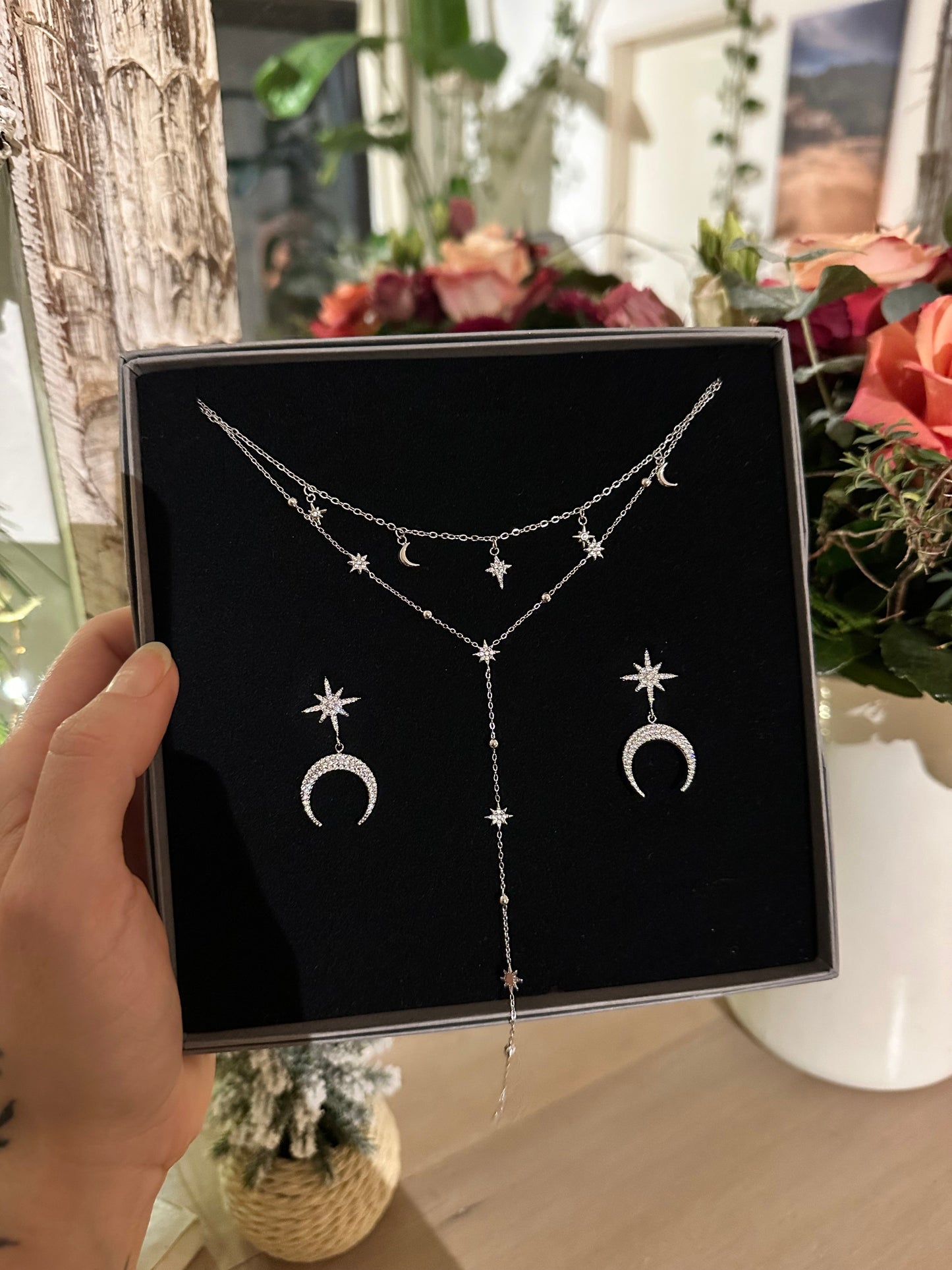 Celestial Goddess Set – Mond & Stern Schmuckset aus Edelstahl mit Zirkonia