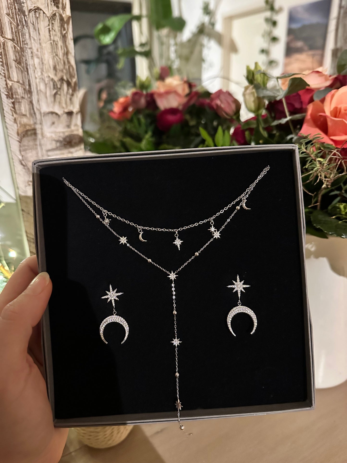 Celestial Goddess Set – Mond & Stern Schmuckset aus Edelstahl mit Zirkonia