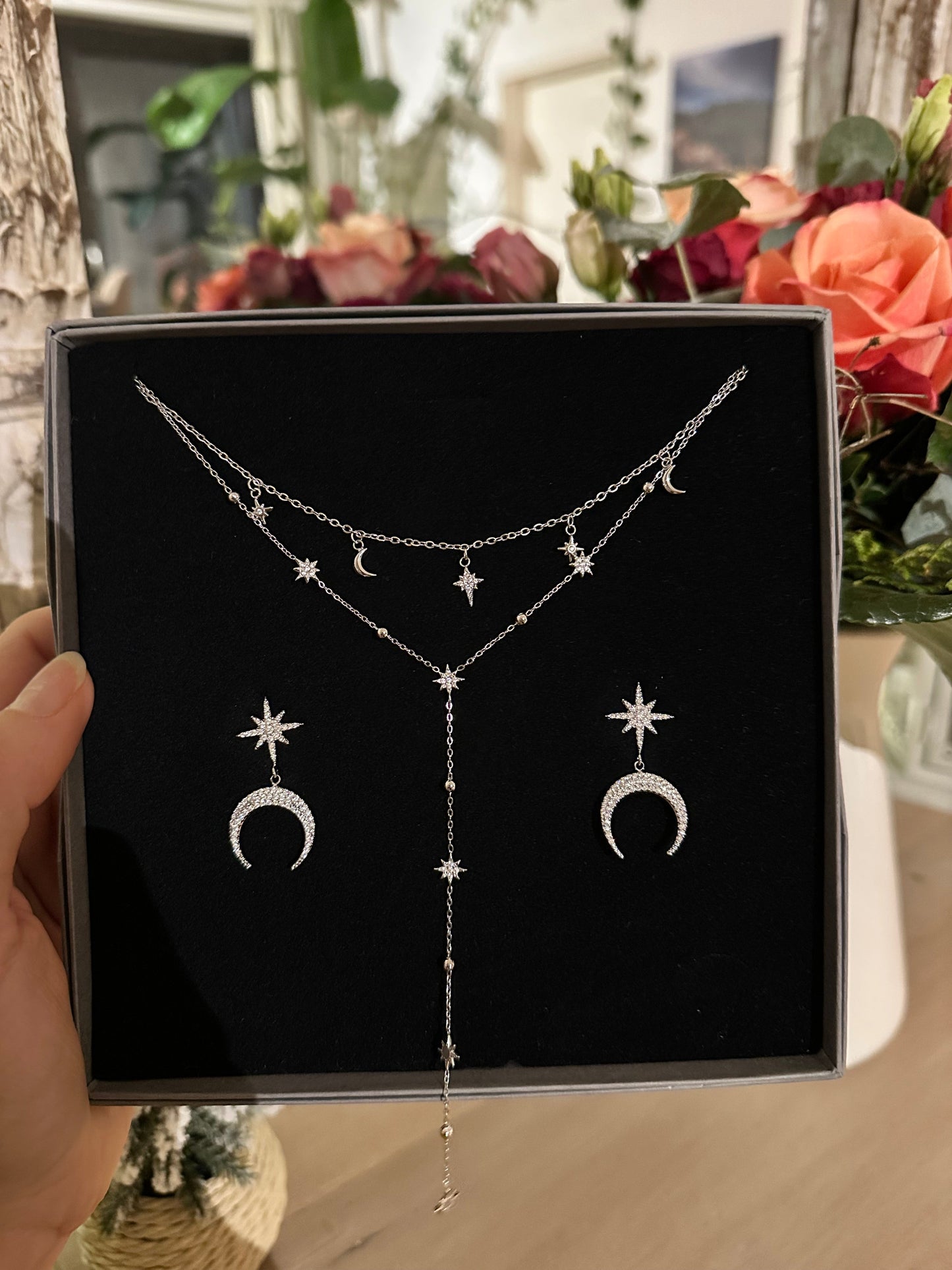 Celestial Goddess Set – Mond & Stern Schmuckset aus Edelstahl mit Zirkonia