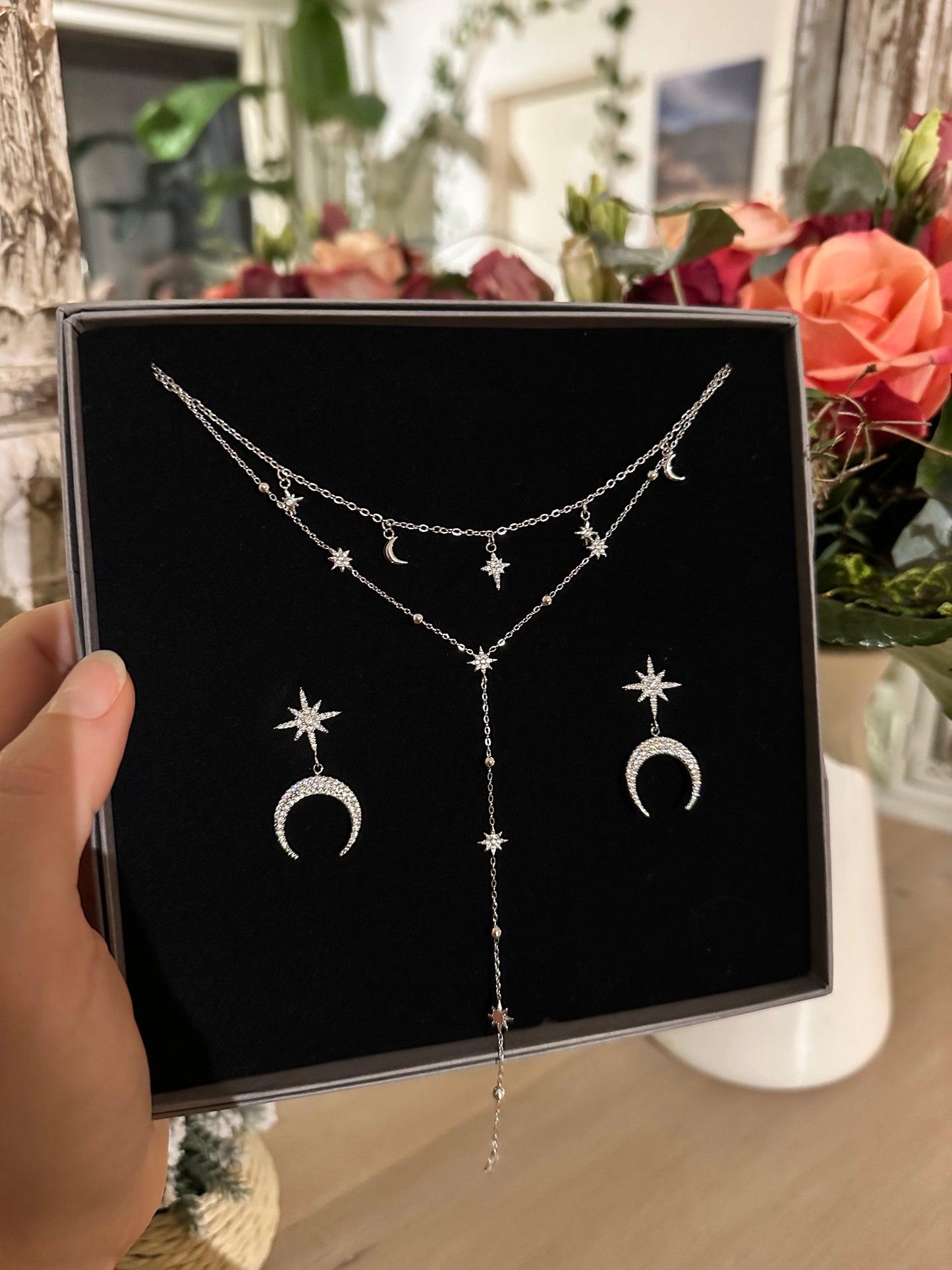 Celestial Goddess Set – Mond & Stern Schmuckset aus Edelstahl mit Zirkonia