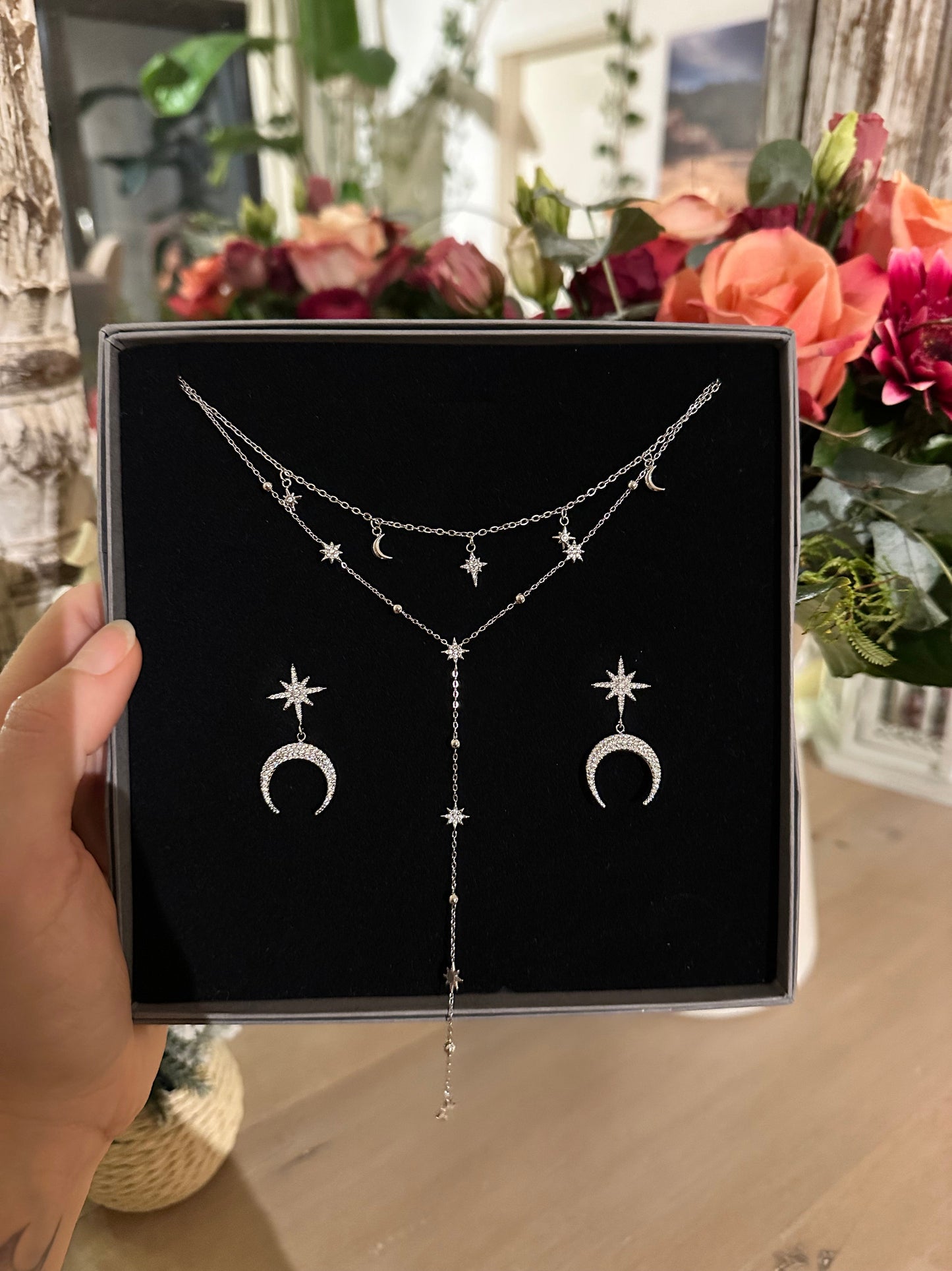 Celestial Goddess Set – Mond & Stern Schmuckset aus Edelstahl mit Zirkonia