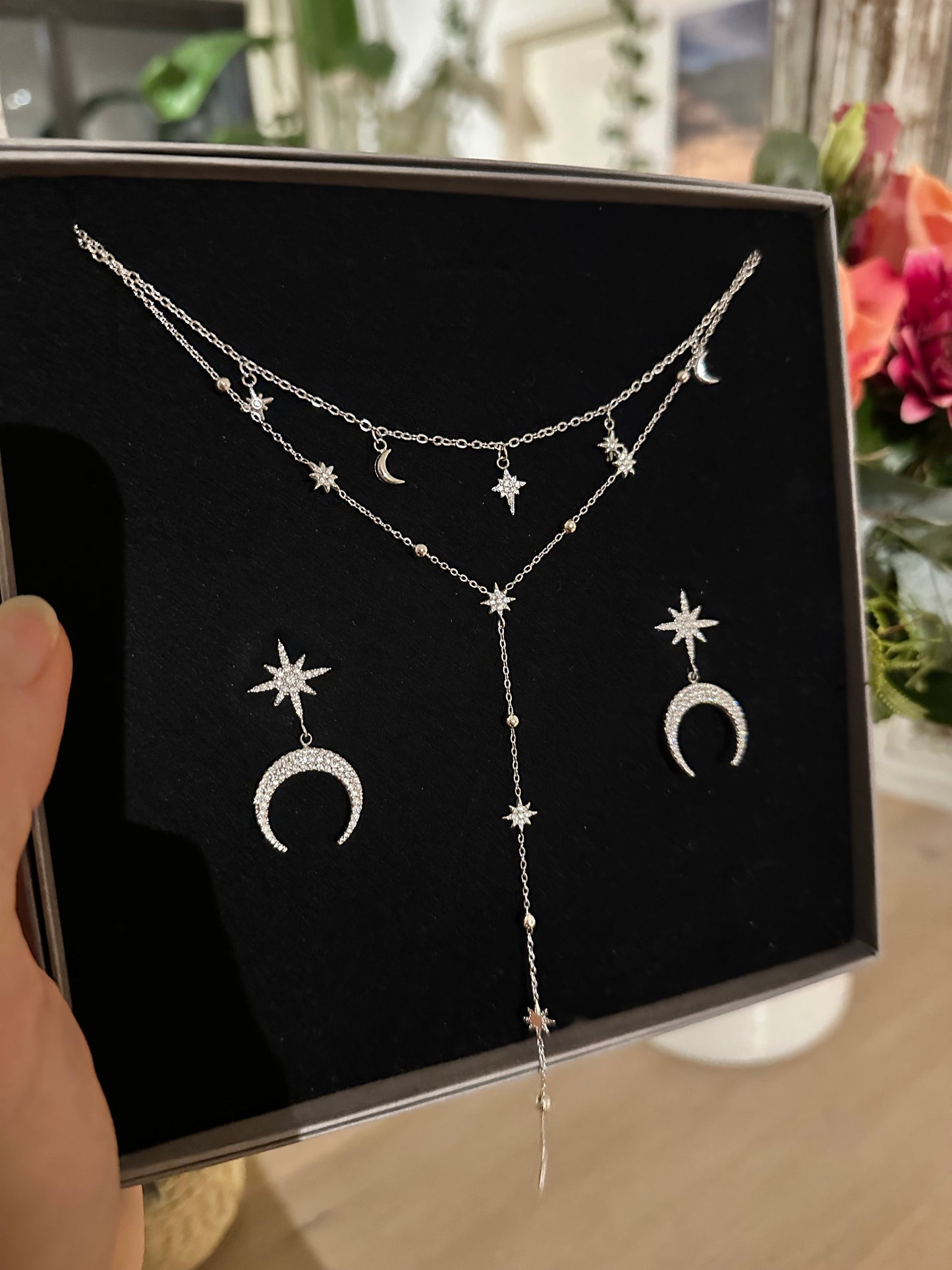 Celestial Goddess Set – Mond & Stern Schmuckset aus Edelstahl mit Zirkonia
