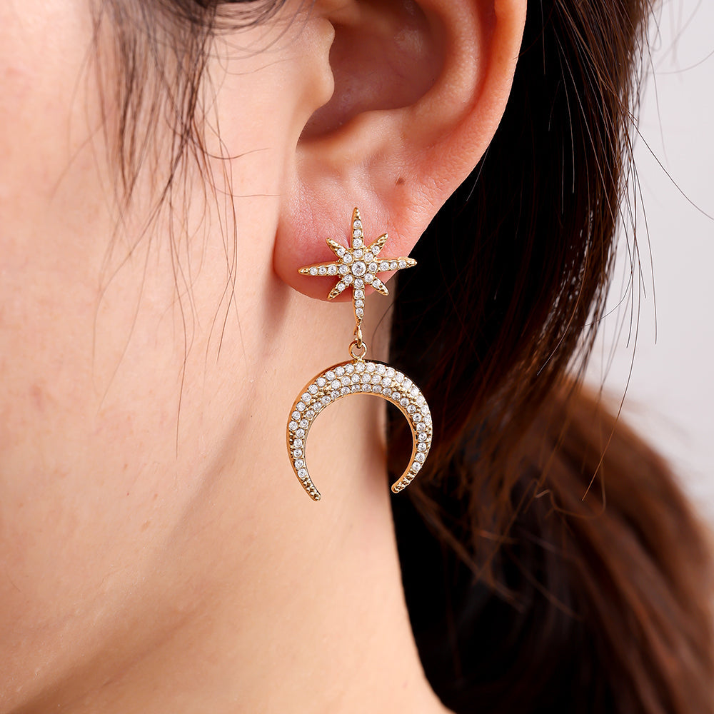 Ohrringe | Edelstahl Celestial Crescent