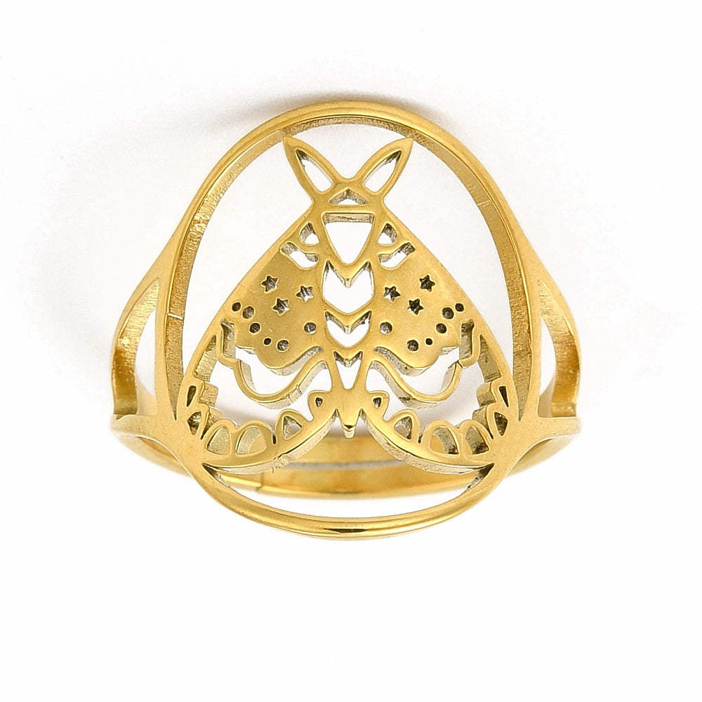 Ring | Edelstahl Stern Motte