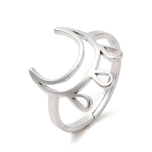 Ring | Edelstahl Weinender Mond