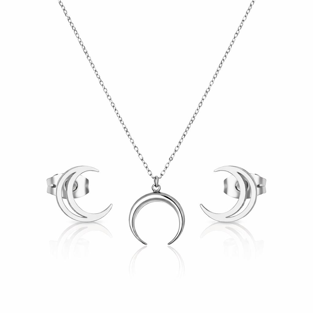Schmuckset | Edelstahl Halbmond