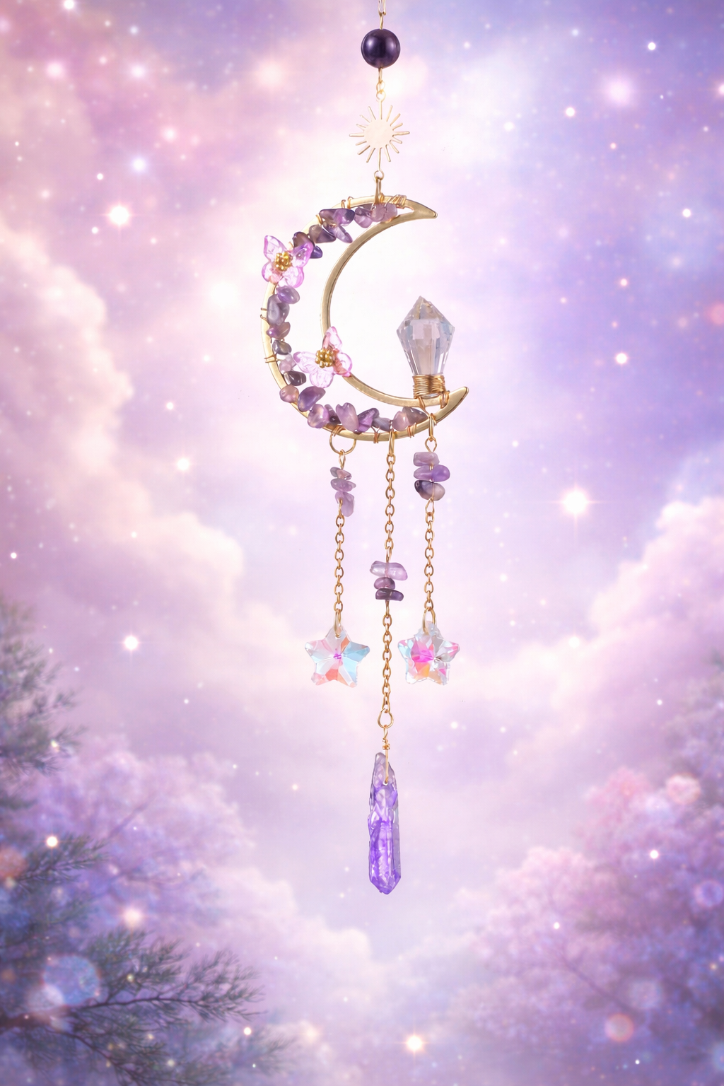 Sonnenfänger Kleiner Mond Amethyst