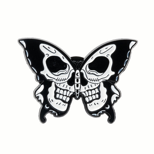 Pin Schmetterling & Totenkopf