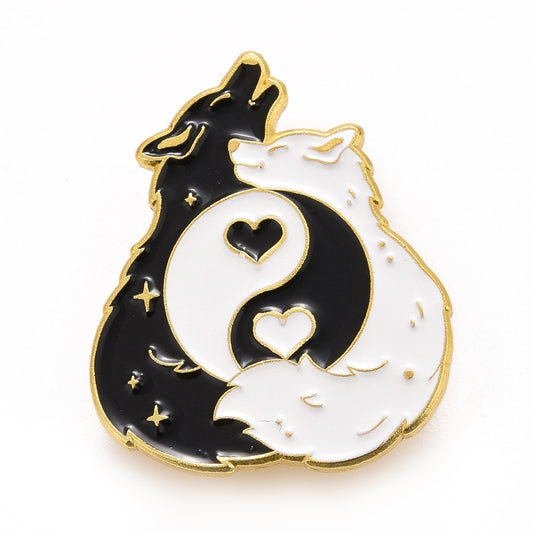 Pin Wölfe Ying und Yang