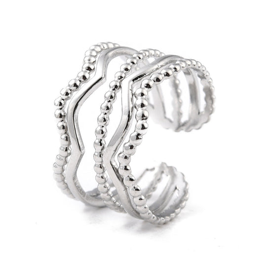 Ring | Edelstahl Boho Waves