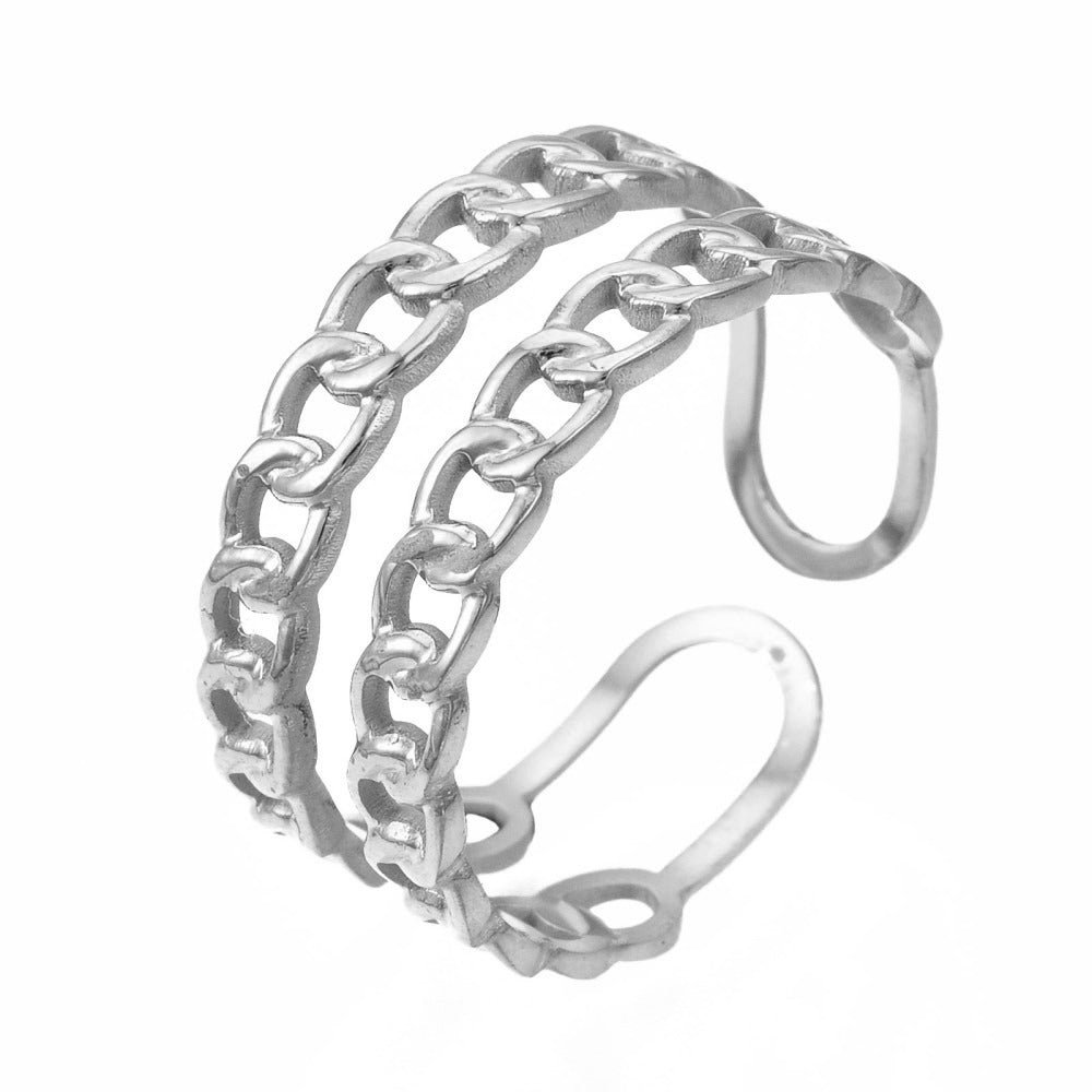 Ring | Edelstahl Double Chain