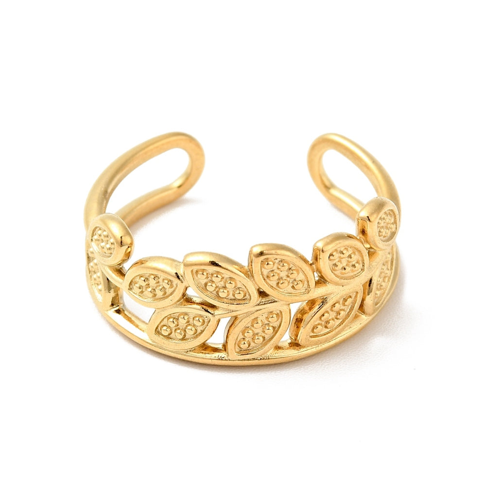 Ring | Edelstahl Golden Leaf